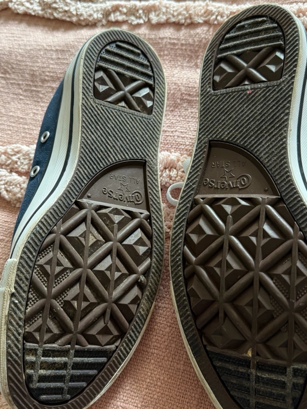 Converse Chuck Taylor Navy Canvas Low-Top Sneakers with White Accents - Picture 2 of 3